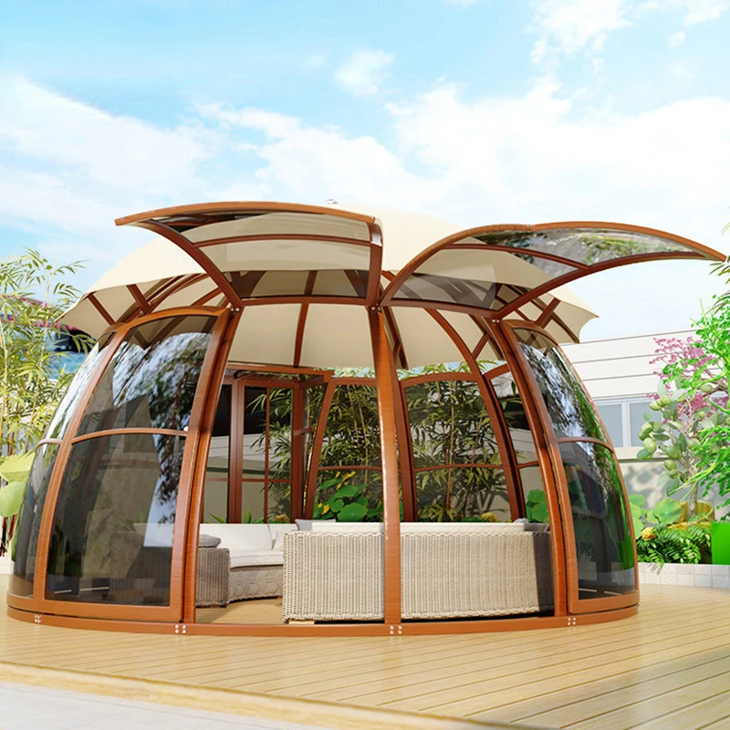 The product can be customized.Outdoor courtyard pavilion, round European style hotel, resort scenic villa,