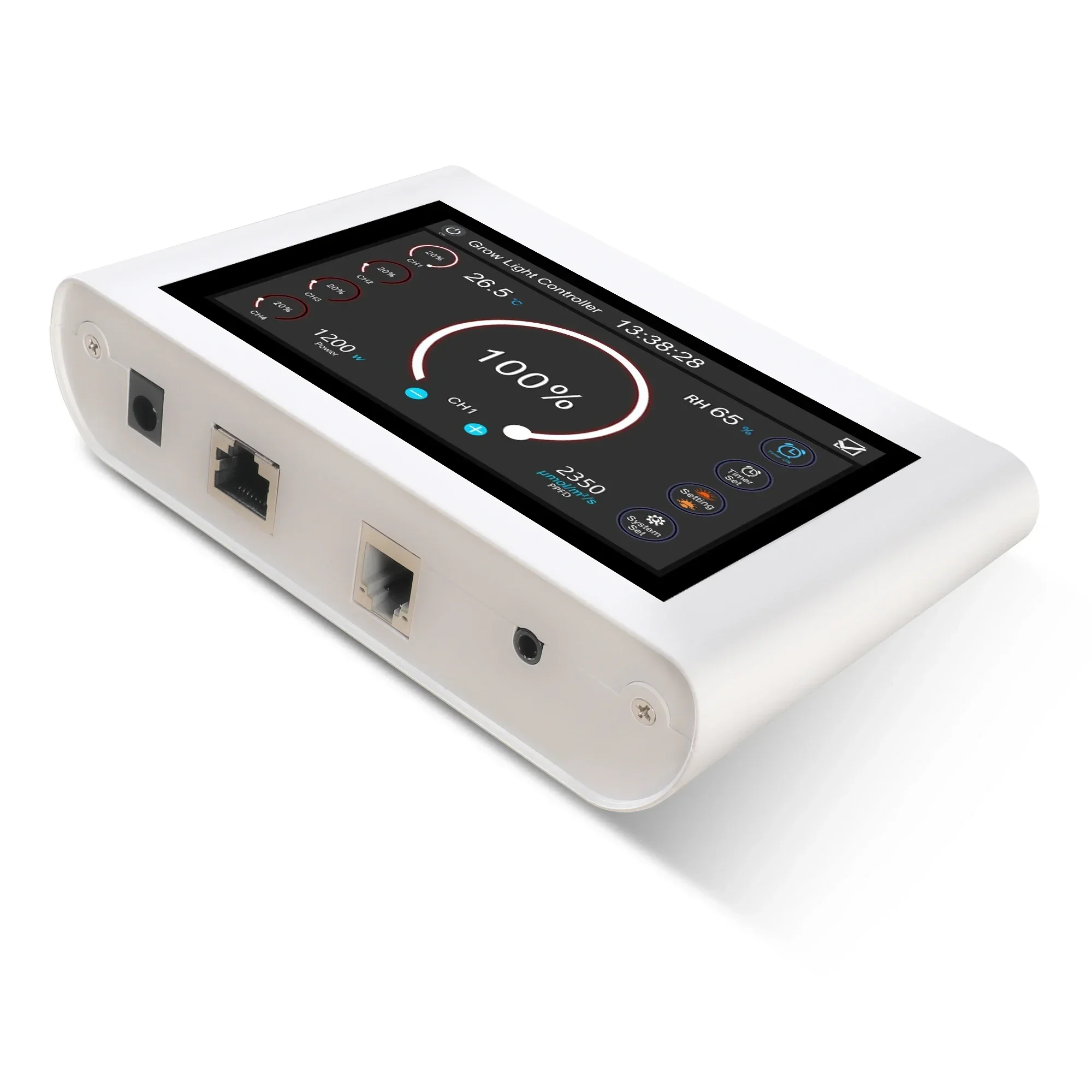 RJ 14 Smart BT Controller Phlizon LED Grow Light Controller 640W 720W 1000W Timing Dimming Controller with Temp Humidity Sensors