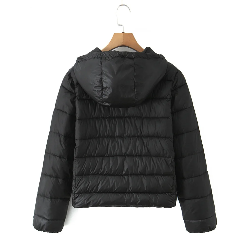 New autumn and winter women's clothing fashion versatile slim fit fashion warm hooded cotton jacket short jacket