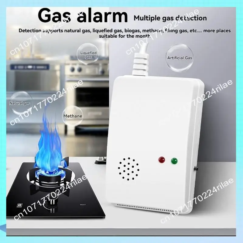 Detector de fugas de Gas A17Z, advertencia de fugas de propano y metano Combustible, enchufe europeo, Sensor de alarma de Gas Combustible para seguridad del hogar