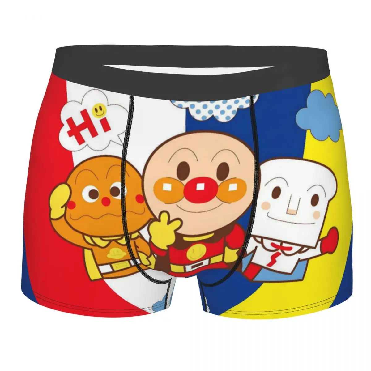 

Custom Fashion A-Anpanmanes Cartoon Underwear Men Stretch Boxer Briefs Shorts Panties Soft Underpants For Male