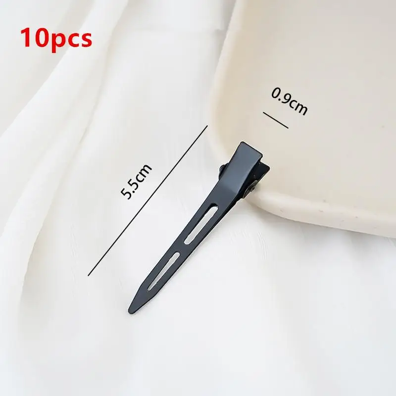 10 قطعة مقاطع الشعر منقار البط الأسود نونسليب التمساح مقاطع الشعر صالون الحلاقة تصفيف الشعر الموت إكسسوارات الشعر دبوس الشعر #5