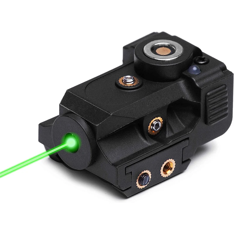 MDGRWY MDG61 Tactical Red Laser Sight Magnetic Rechargeable Hand Gun Rifles Green Beam for 20mm Weaver or Picatinny Rail