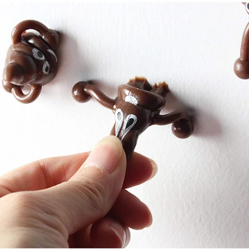 5 pçs mini estilingue de borracha cocô estilingue brinquedo voando cocô brinquedos sorridente brinquedo elástico alívio do estresse novidade brinquedo presente