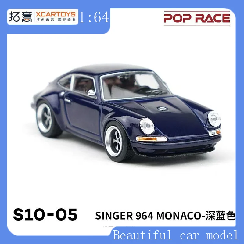 

POP RACE 1: 64 Porsche 964 Monaco Blue S10-05 Small Scale Classic Collection Alloy Automobile Model