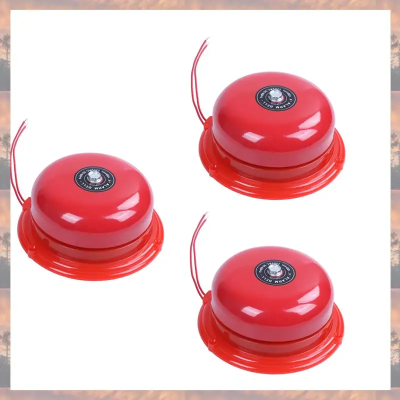 N75R-3X AC 220V 100Mm 4 Polegadas de Diâmetro Escolas Alarme de Incêndio Forma Redonda Sino Elétrico Vermelho
