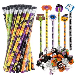 Halloween Pencil HB Eraser Pumpkin Ghost Painting Pencils Festival Goodies Gift Prize Party Favor Supplies Trick or Treat TMZ