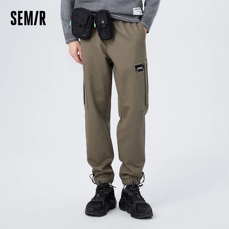 Semir Casual Pants Men Winter Heat Storage Warmth Simple Classic Stylish Daily Workwear Loose Legged Trousers