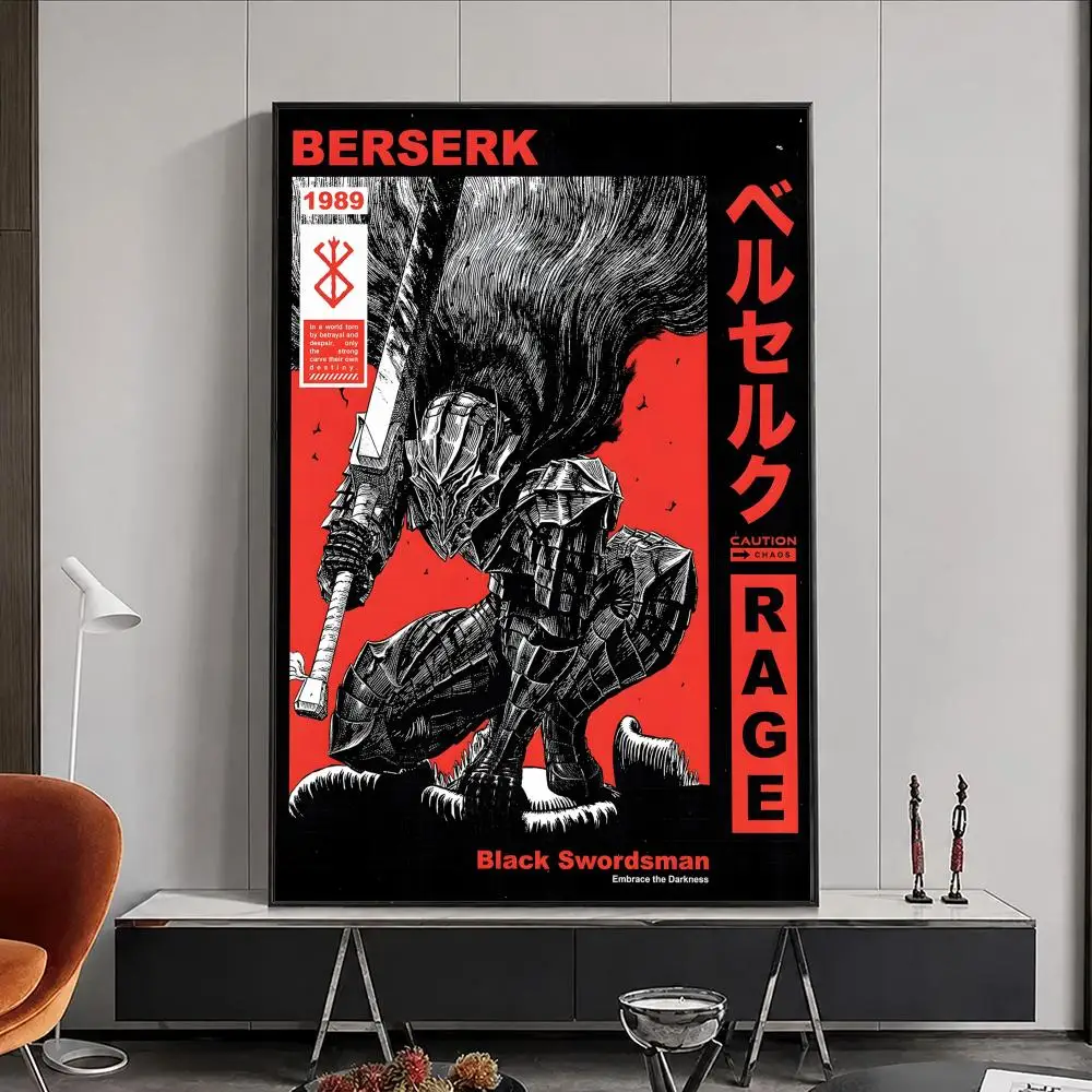 Anime Berserk Poster, Poster, Wandaufkleber, wasserfest, selbstklebend, HD-Kunst, Schlafzimmer, Bar, Dekoration – Detail 9