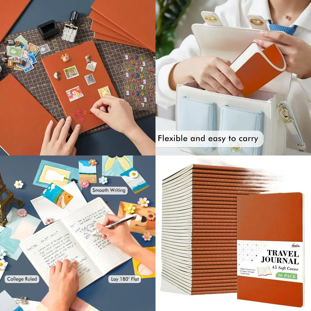 

Блокнот для путешествий формата А5, линованный и без линовки, 8,2 x 5,5 дюймов, подходит для мужчин и женщин, в линейку, оранжевая обложка