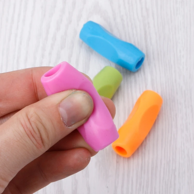 Porte-crayons en Silicone souple, 4 pièces, pour droitiers et gauchers, enfants en bas âge, adolescents, aide à l'écriture pince