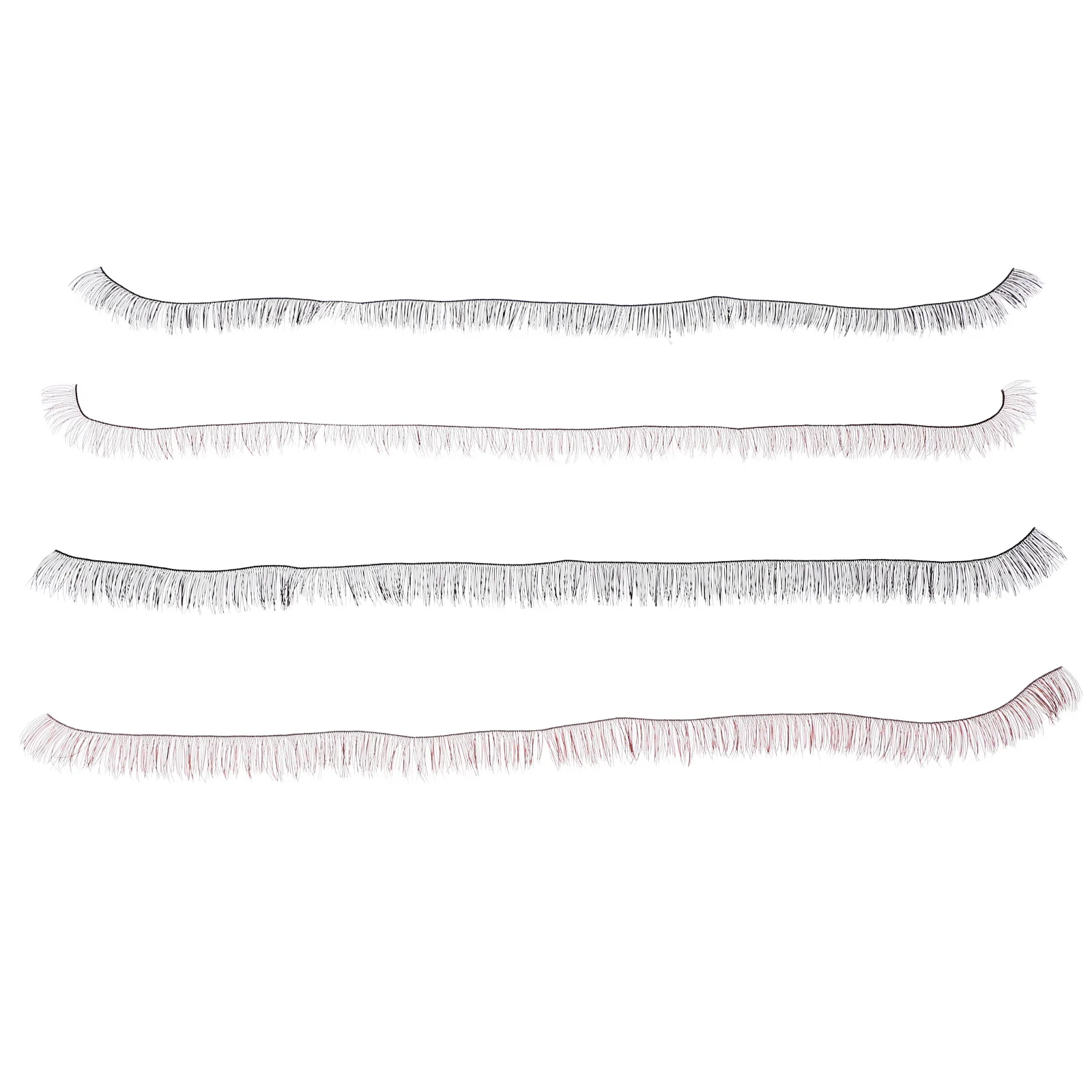 4 stuks valse wimpers voor natuurlijke volledige lengte nepwimpers make-up accessoires zwart 1 cm 0,8 cm bruin 1 cm 0,8 cm