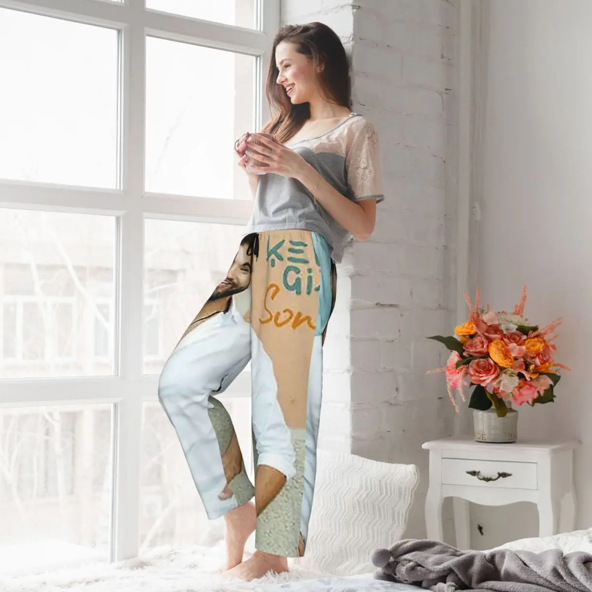 

Женские пижамные брюки Custom Kendji Girac Gitano с карманами для дома и сна