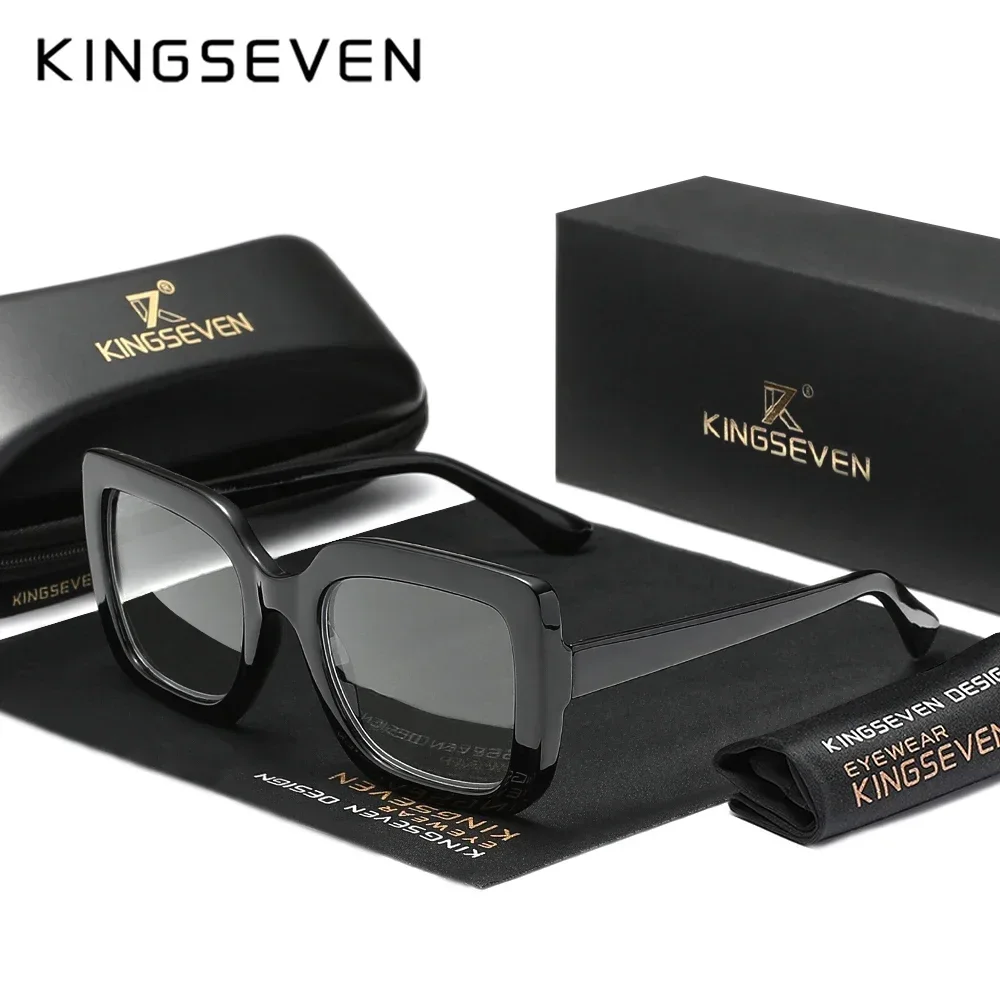 KINGSEVEN Große Dickrahmen-Lesebrille für Männer und Frauen, Presbyopie-Brille für Senioren +1.0 +1.5 +2.0 +2.5 +3.0 +3.5