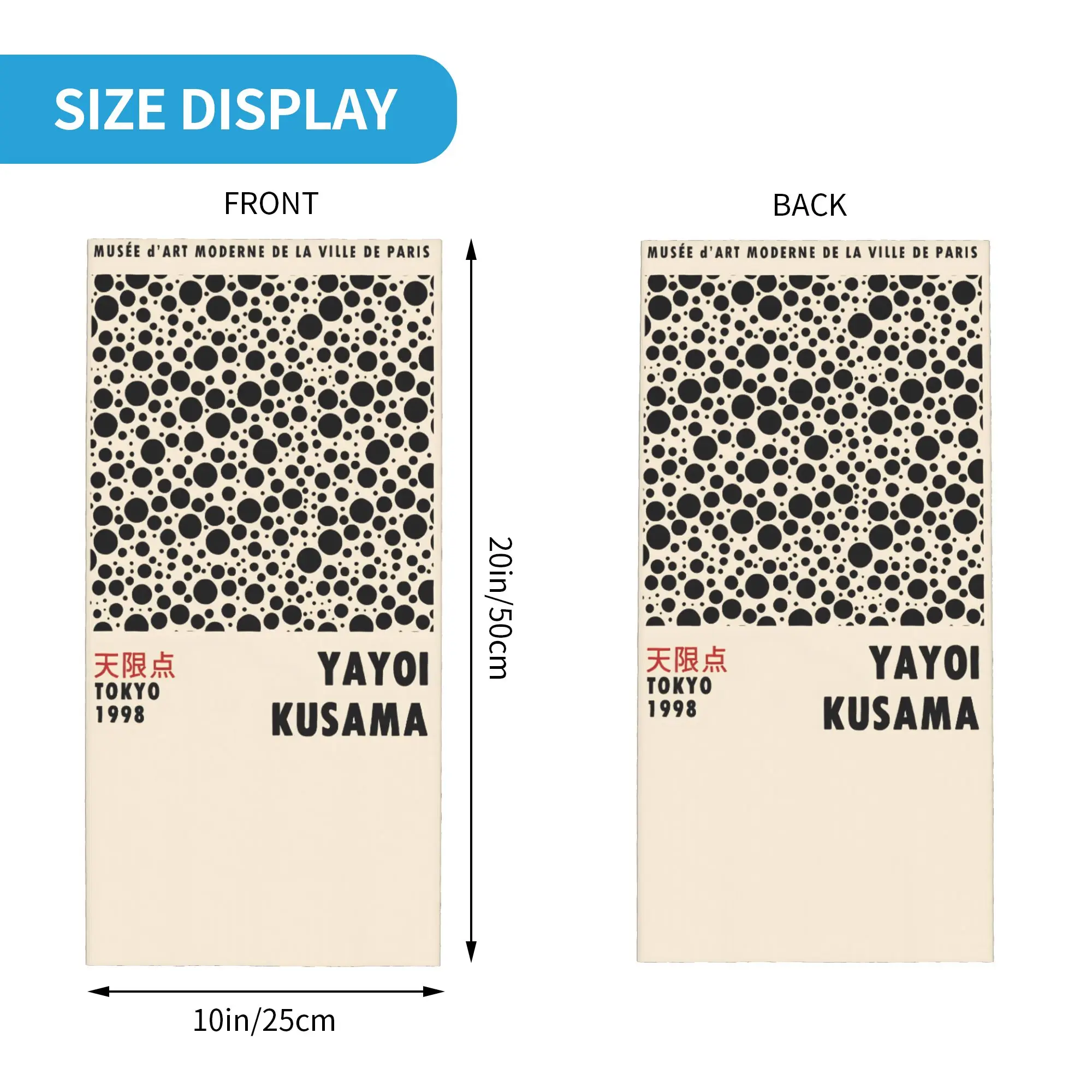 Yayoi Kusama Pumpkin Classic Artists Bandana Winter Neck Warmer Women Windproof Wrap Face Scarf for Hiking  Gaiter Headband