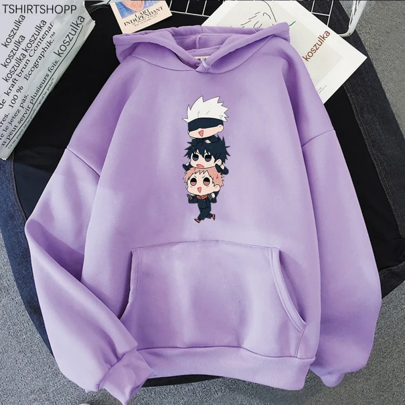 Anime Jujutsu Kaisen Character Images Women's Clothing Casual Street Sports Style Trendy Fashion Printed Hoodie