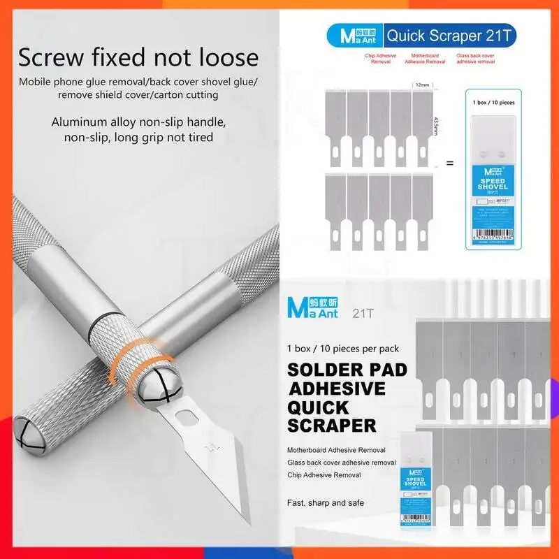 

MaAnt T21 High-Speed Adhesive Remover Scraper with Non-Slip handle Non-Destructive Chip Protection & Anti-Corrosion Design Tools
