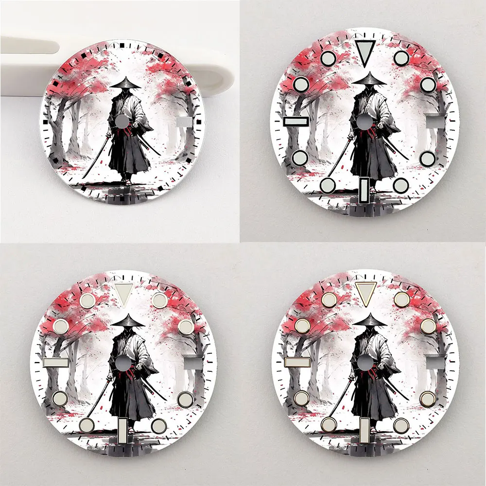 28.5mm NH35 Dial Watch Replacement Parts Accessory Patterned Dial Suitable for NH35/NH36 Movement Watchmaking Supplies