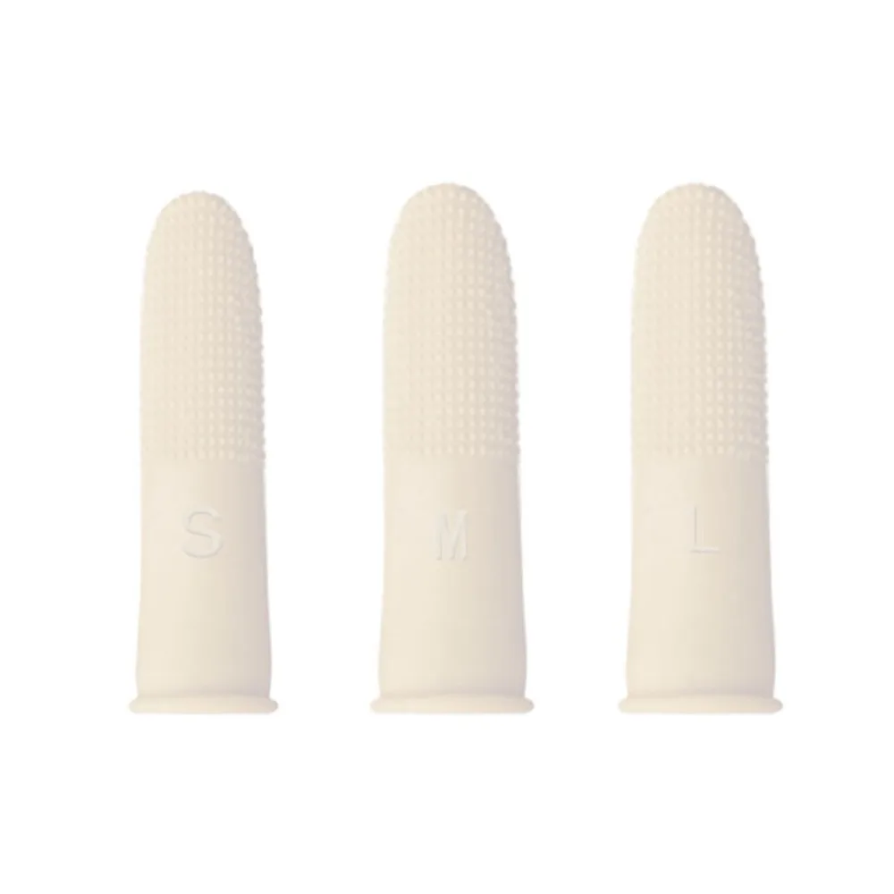 100pcs Wear Resistant Rubber Finger Cover Disposable Anti-Static Latex Finger Cots Soft Orange Fingertips Protector
