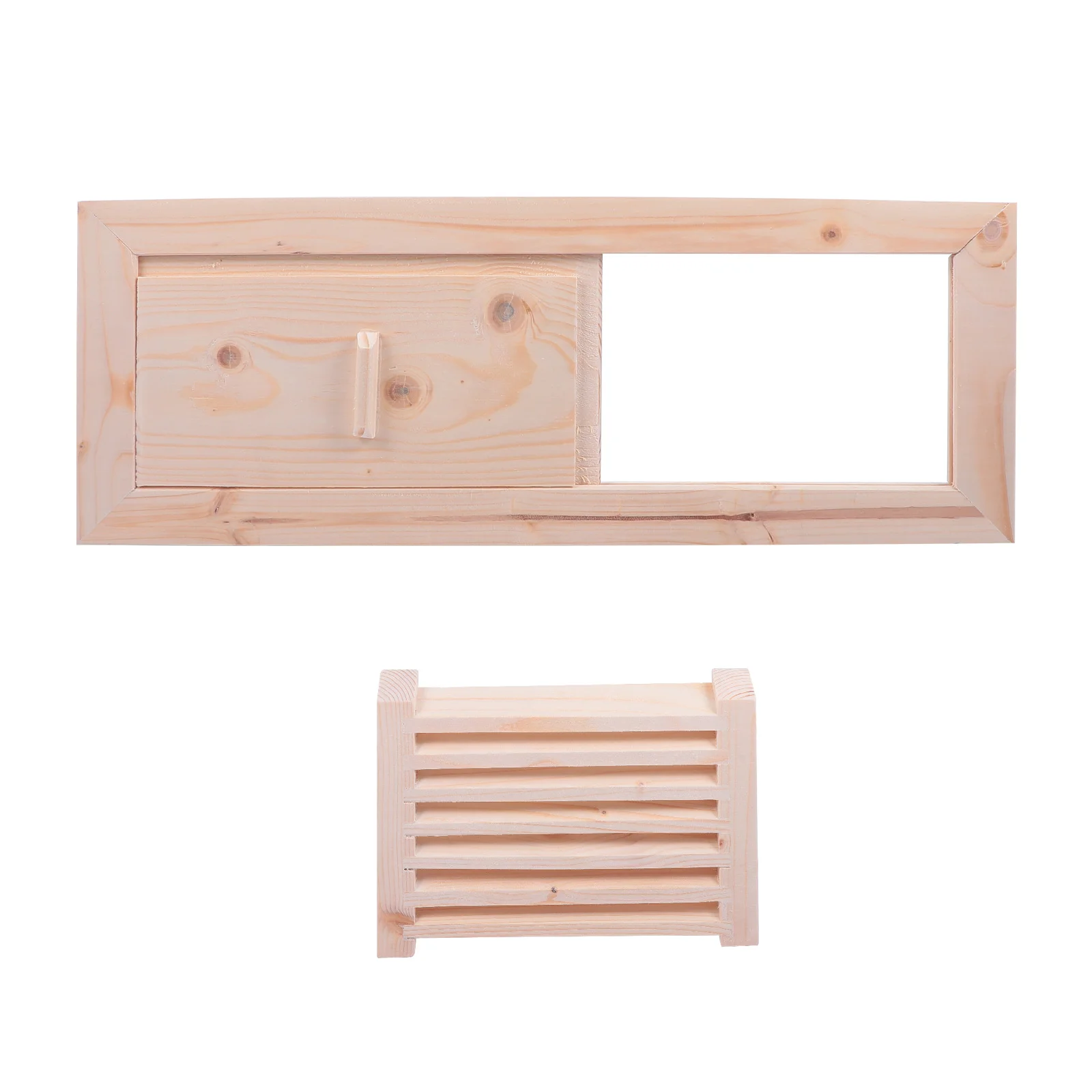 ห้องอบไอน้ํา Vent ผ้าม่านหน้าต่างซาวน่าพับ Cedar Air อุปกรณ์ Grille ไม้ชัตเตอร์ระบายอากาศแผง