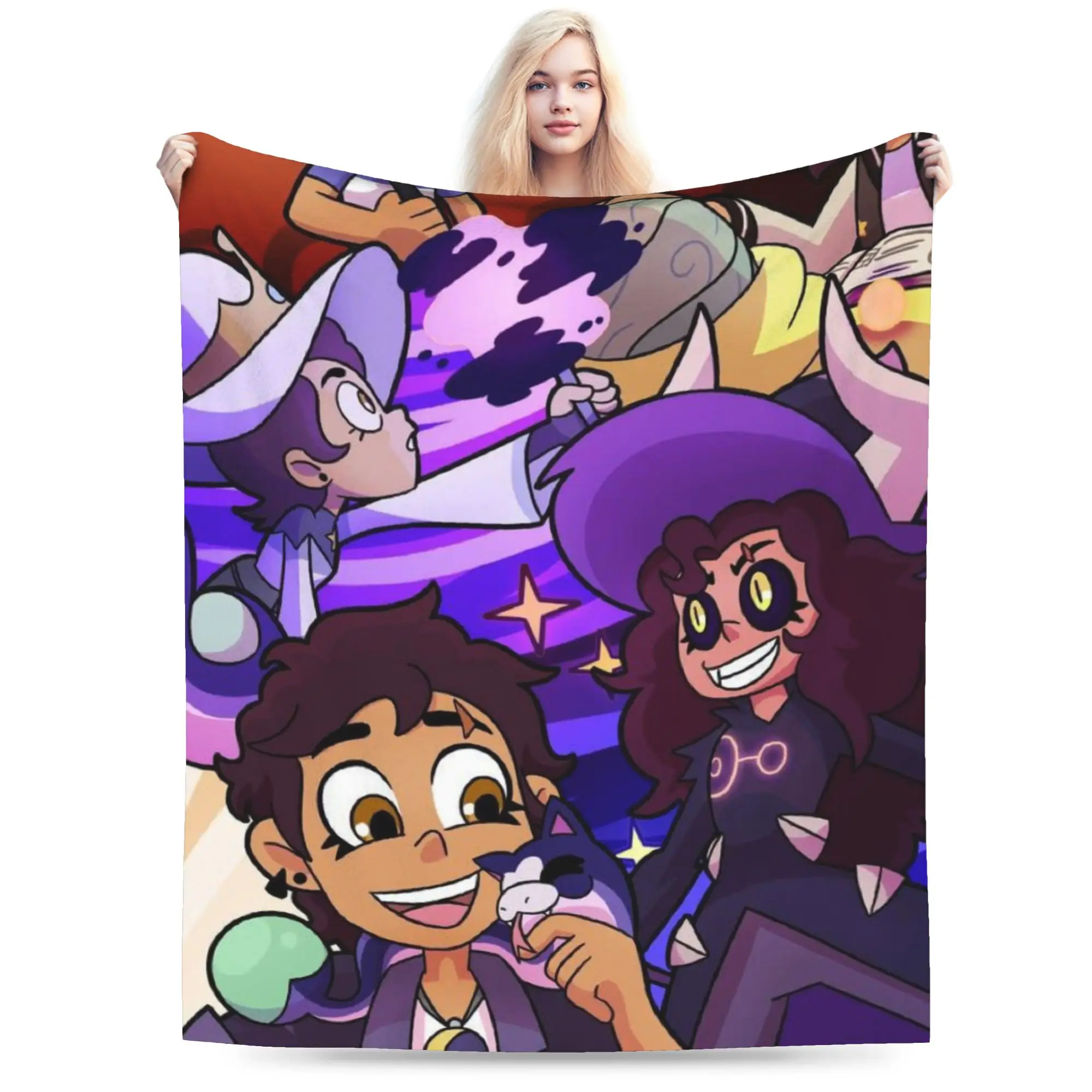 Comfortable Owl House Horror Anime Blanket Merch Home Decorative  Throw Blanket Super Warm Fleece for Couch
