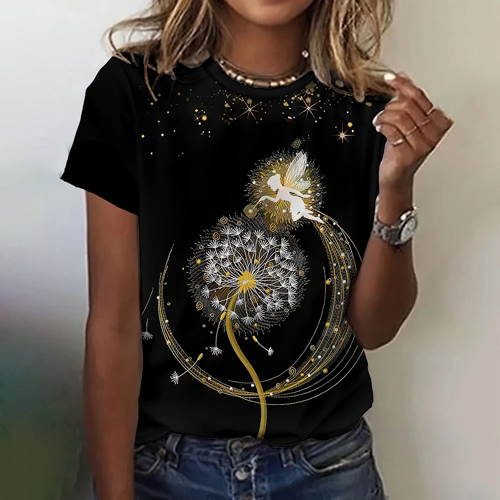 Summer Dreamcatcher 3D Print T-shirts Women Streetwear Casual Vintage Y2k Short Sleeve T Shirt O-neck Tees Tops Clothing
