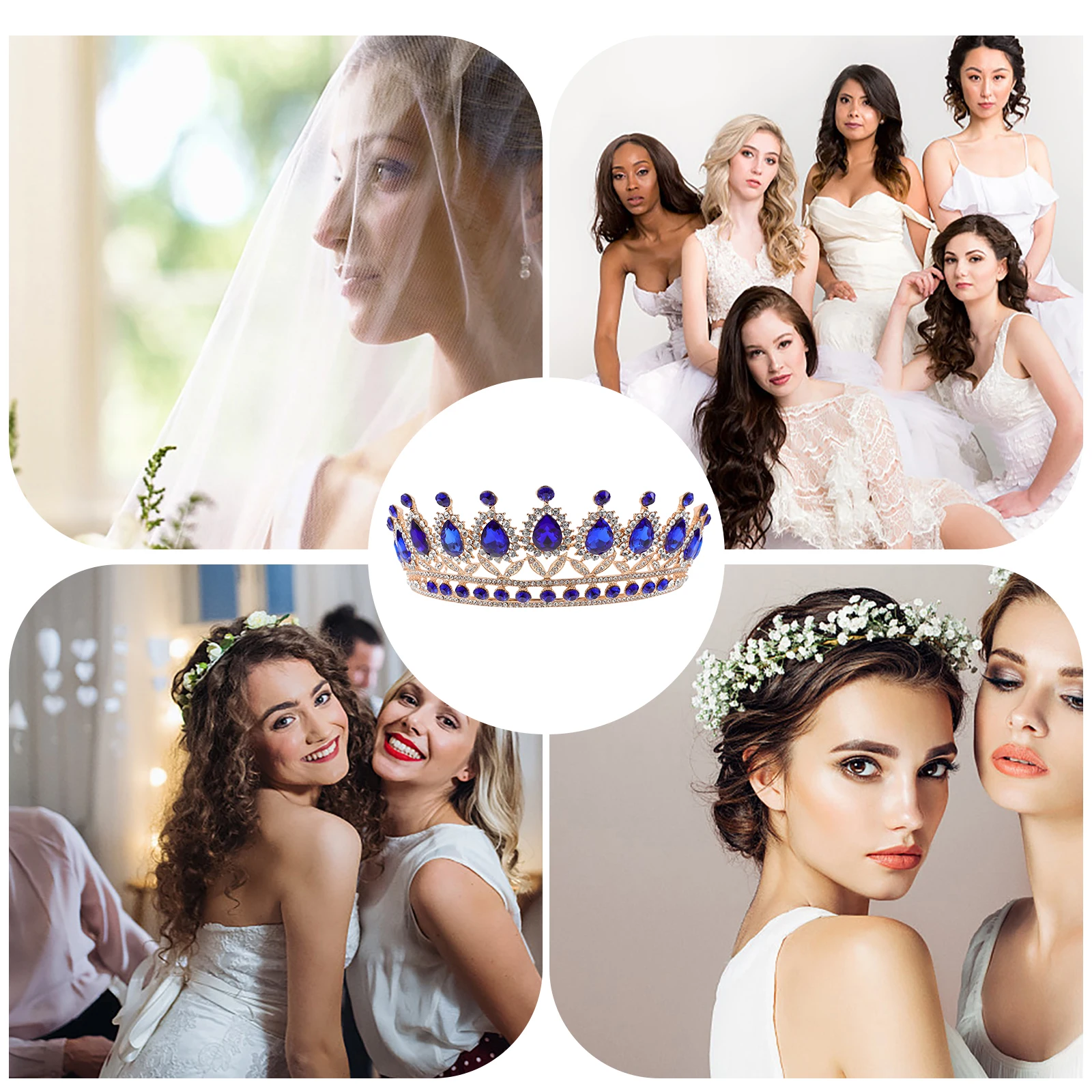 

Baroque Braut Deko Bachelorette Party Hochzeit Tiara Kopfbedeckung Alloy Damen Fasching Bride