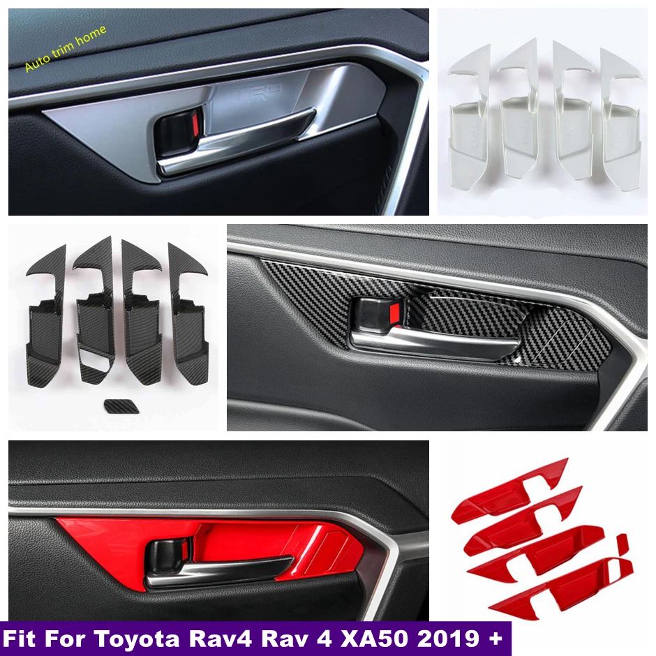 

Inner Door Handle Clasing Bowl Cover Trim Sticker Decoration Frame Car Accessories Fit For TOYOTA RAV4 RAV 4 XA50 2019 - 2024