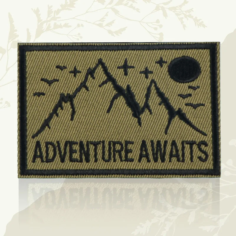 

1pc Mountain Peak Embroidery Patch, natural lover outdoor iron-on sewing fabric patch, suitable for backpacks, jackets, hats