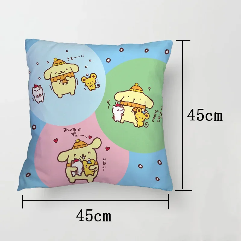 Sanrio Hallo Kitty Kissen bezug Anime Cartoon Kawaii Melodie Kuromi 40x40cm Büro Sofa Kissen bezug Wohnkultur Spielzeug Geschenke