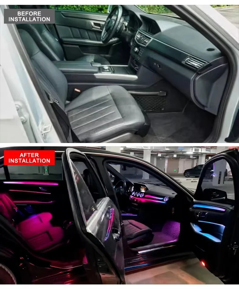 W212 2010-2015 Carbon Fiber Ambient Lighting Car Upgrade New Condition Fit for  E-CLASS