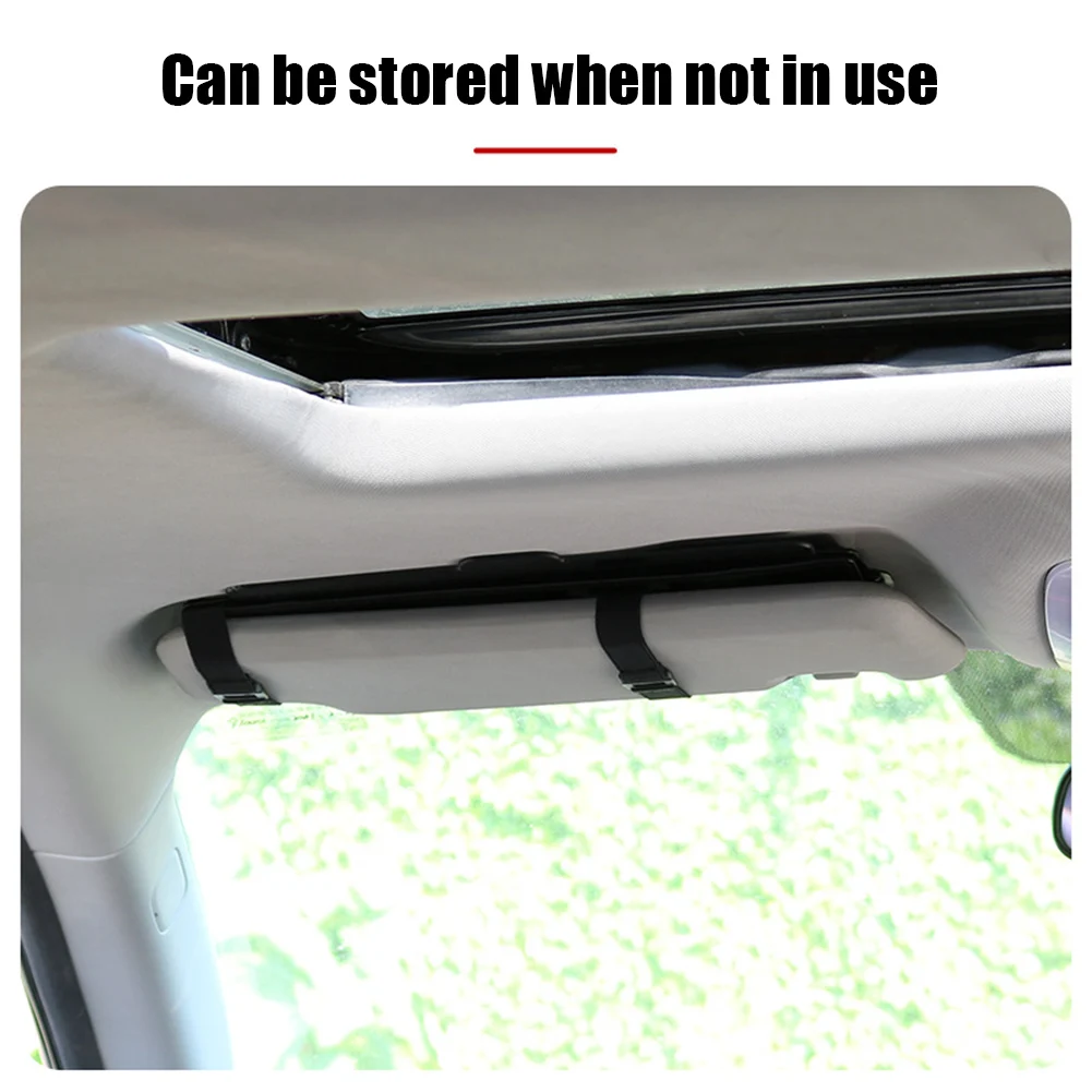 Polarized Sun Visor for Zipper Slider Upgraded UV400 Car Sun Visor Extension with PC Lens and Side Sunshade,Anti-Glare Car Visor