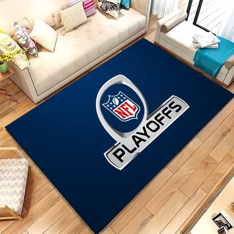 Classic American Football Rugby Team Non-Slip Large Area Rug for Living Room,Bedroom Playroom Carpet Mat for Sofa,Home Decor