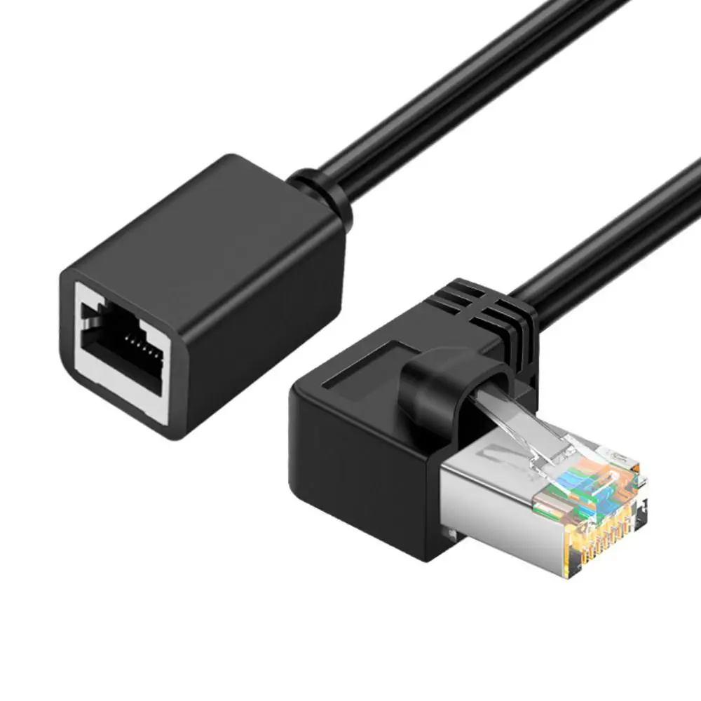 

Male To Female Network Cable Right Angle Cable Adapter Cat6 Ethernet Cord CAT6 Network Wire RJ45 Cable Network Extension Cable