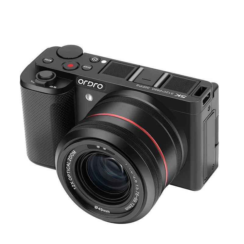 ORDRO G730 Vlog Digital Compact Camera 4K 60FPS IR Night Vision 12X Optical Zoom Auto Manual Focus Video Camcorder Photography