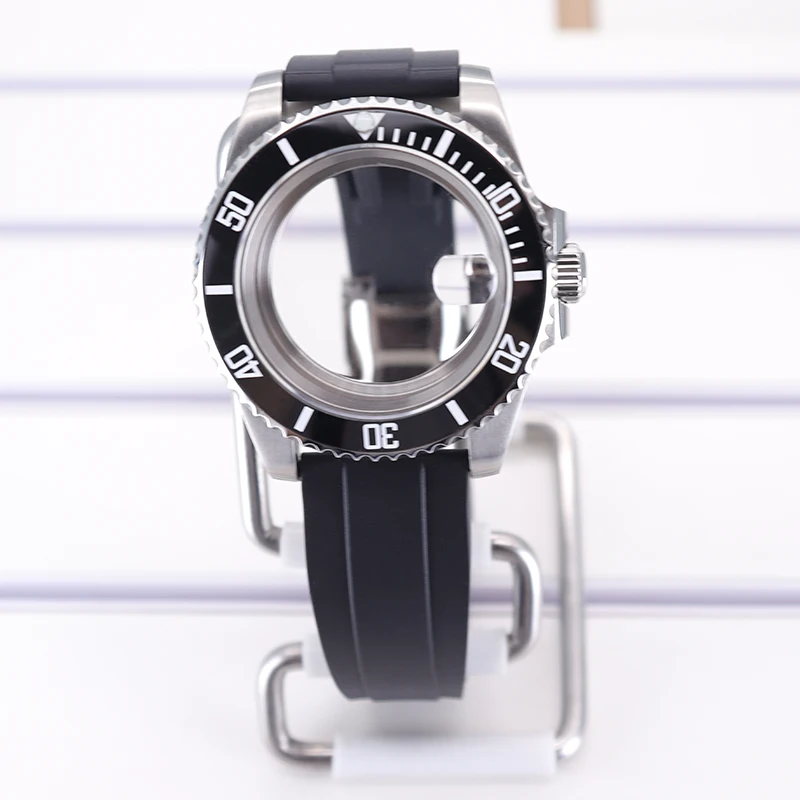 NH35 40mm 20ATM Dive Watch Accessories For 4R NH35 NH36 NH34/38 NH70 8215 Eta2824 PT5000 Watch Case Rubber Strap Sapphire Glass