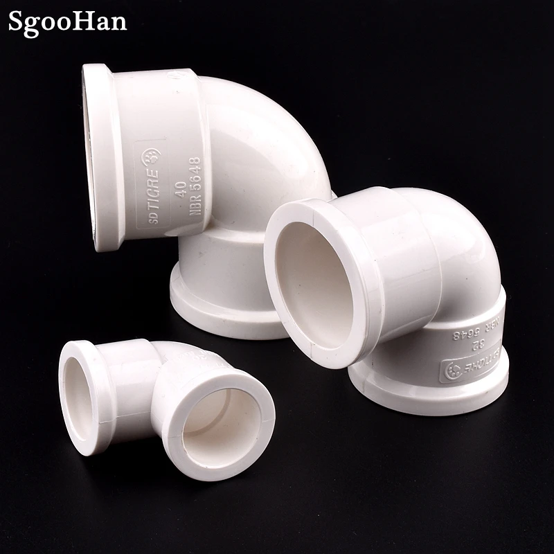 2~5 pcs ID 20/25/32/40/50/63mm Thickened PVC Pipe Elbow Connector Aquarium Fish Tank Garden Irrigation Water Pipe Joint Fittings