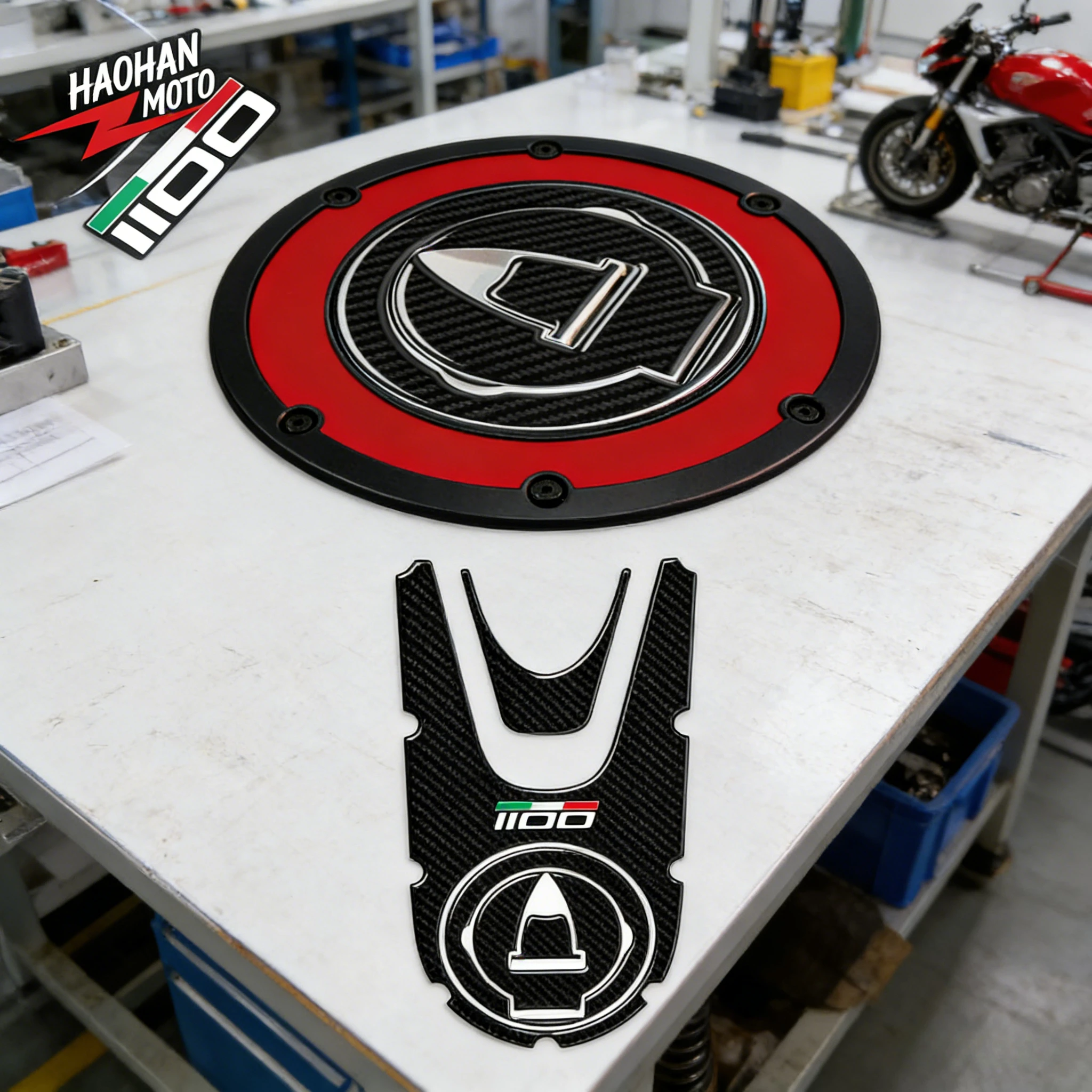 

Наклейка на крышку бензобака мотоцикла с 3D-эффектом карбона, защита от царапин, для Ducati Monster 1100 Evo 2008-2014