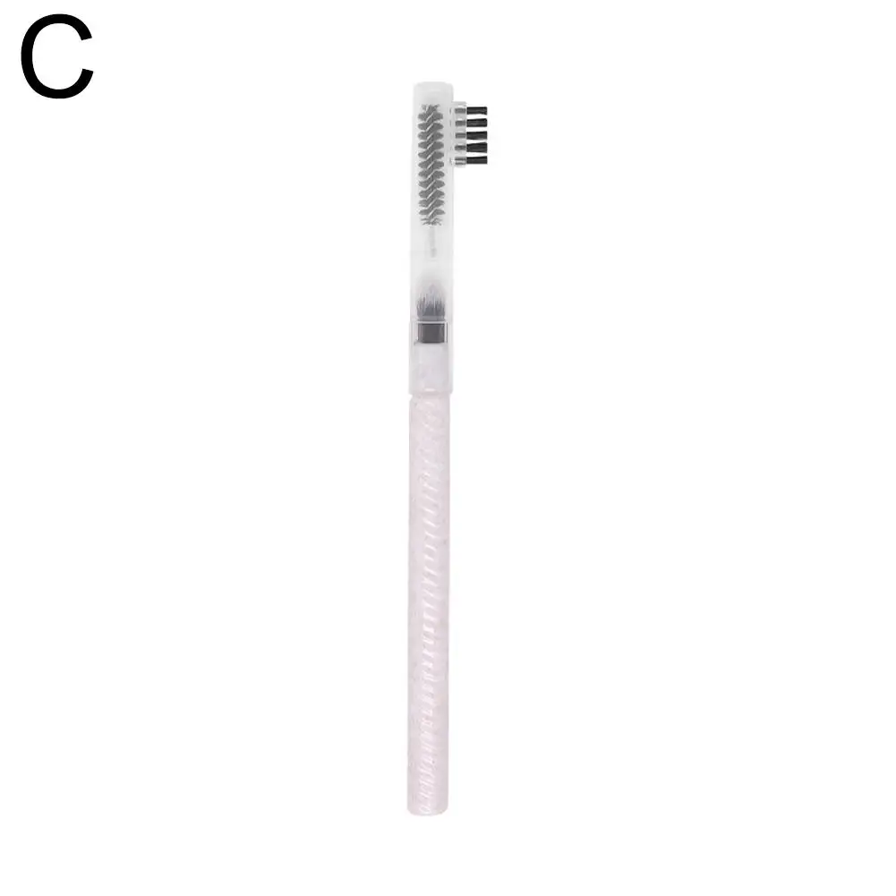 3-em-1 pincel de maquiagem escova de sobrancelha pente de cílios corretivo combinação de maquiagem escova portátil maquiagem 3 detalhes ferramentas brus l1w3