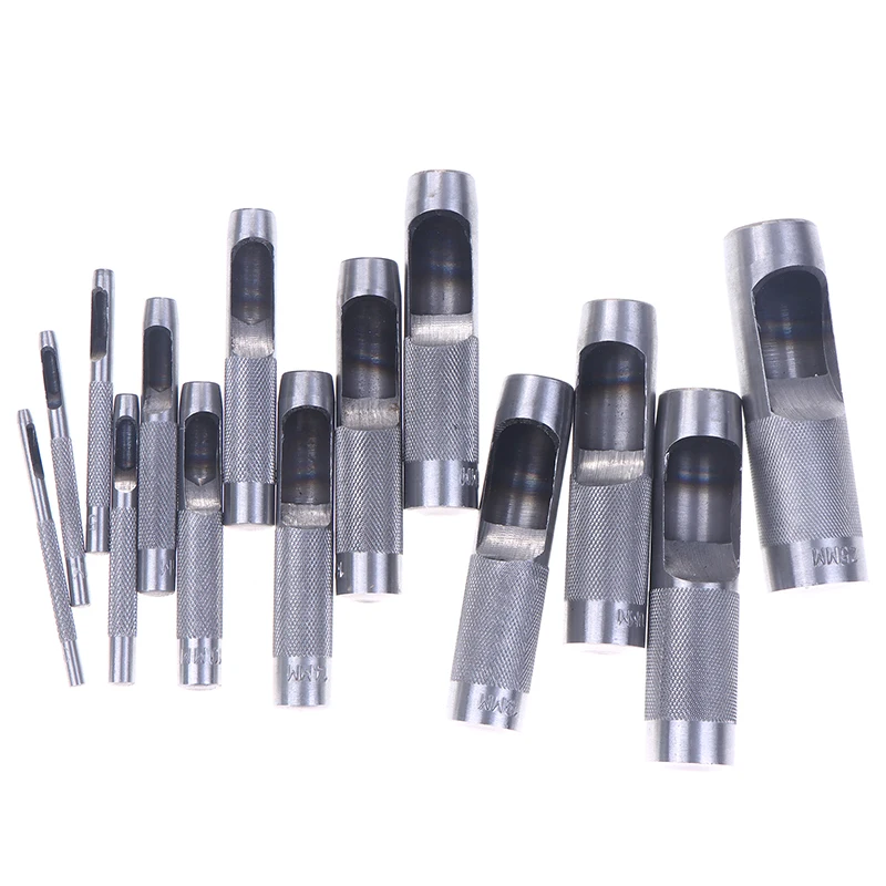 1Pc 3-25MM Round Steel Hollow Hole Punch Punching Leather Leather Craft For Metal Gaskets Leather Plastic Rubber