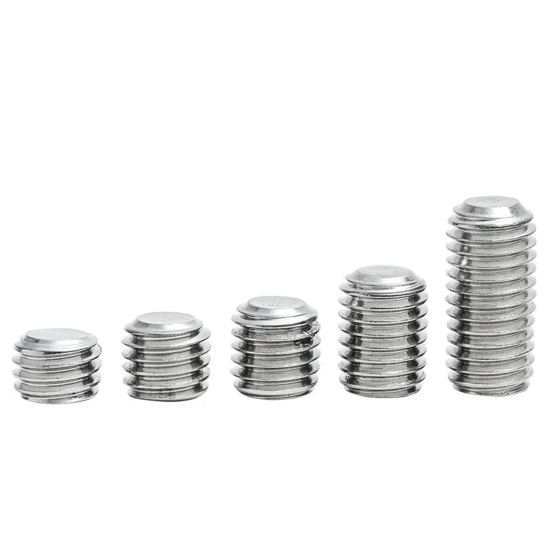 30pcs M2.5 Allen plain end screws hex socket flat ending screw tightly set grups bolts stainless steel grup bolt 2.5mm-20mm long