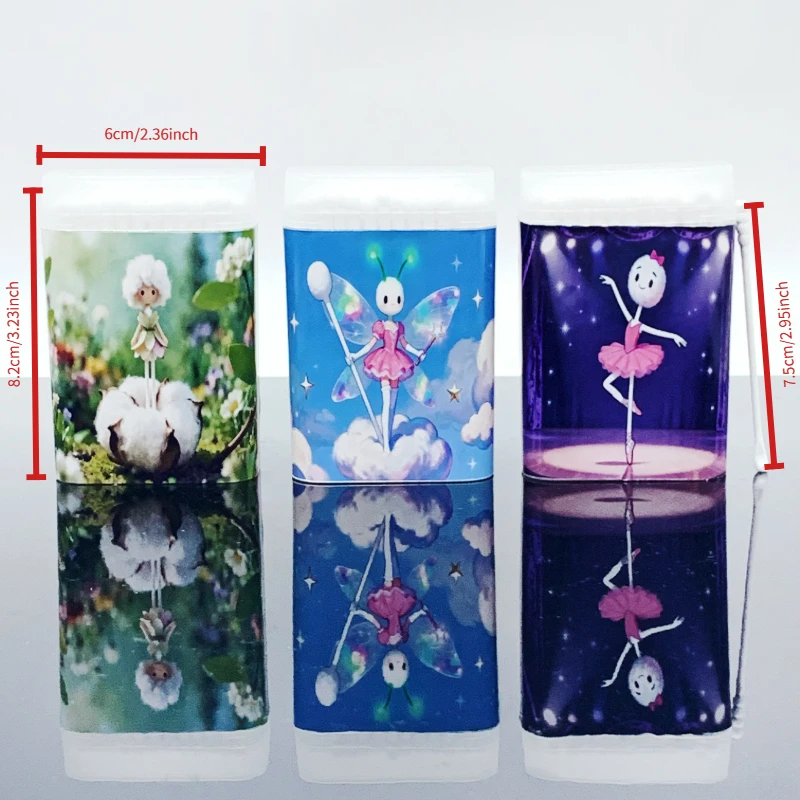 300 قطعة قزم الباليه تحت عنوان مسحات قطنية مزدوجة الأطراف عنصر راقصة الغابات الإبداعية أعواد قطنية