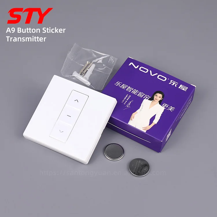 

NOVO RF433 A9 одноканальный передатчик свободного включения умный электрический моторизованный мотор для штор аксессуары для дистанционного управления