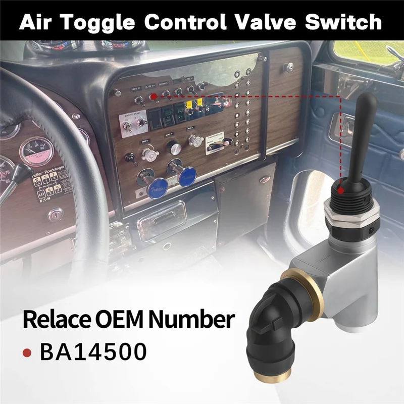 

BA14500 For Peterbilt Truck Compatible Pneumatic Toggle Switch Air Control Valve