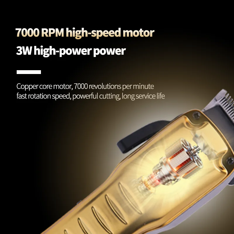 Kemei-máquina para cortar cabello eléctrica para hombre, cortadora de pelo inalámbrica profesional, recortadora de ajuste de precisión, KM-510 con pantalla LCD