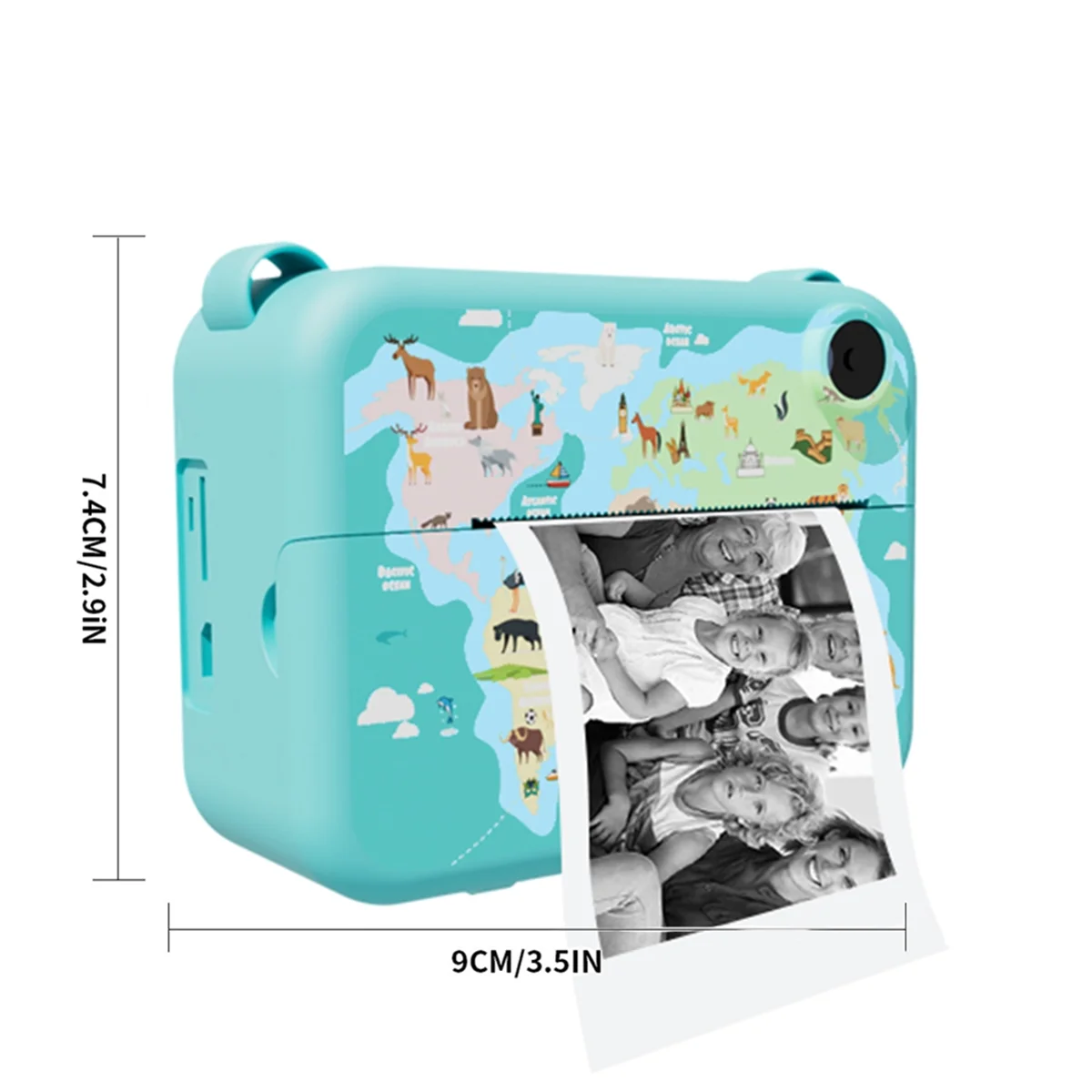 Digitale Sofortbildkamera mit Druckpapier für Kinder, Selfie-Videokamera, Camcorder-Kamera, Spielzeug, Geschenk für Kinder, Hellrosa