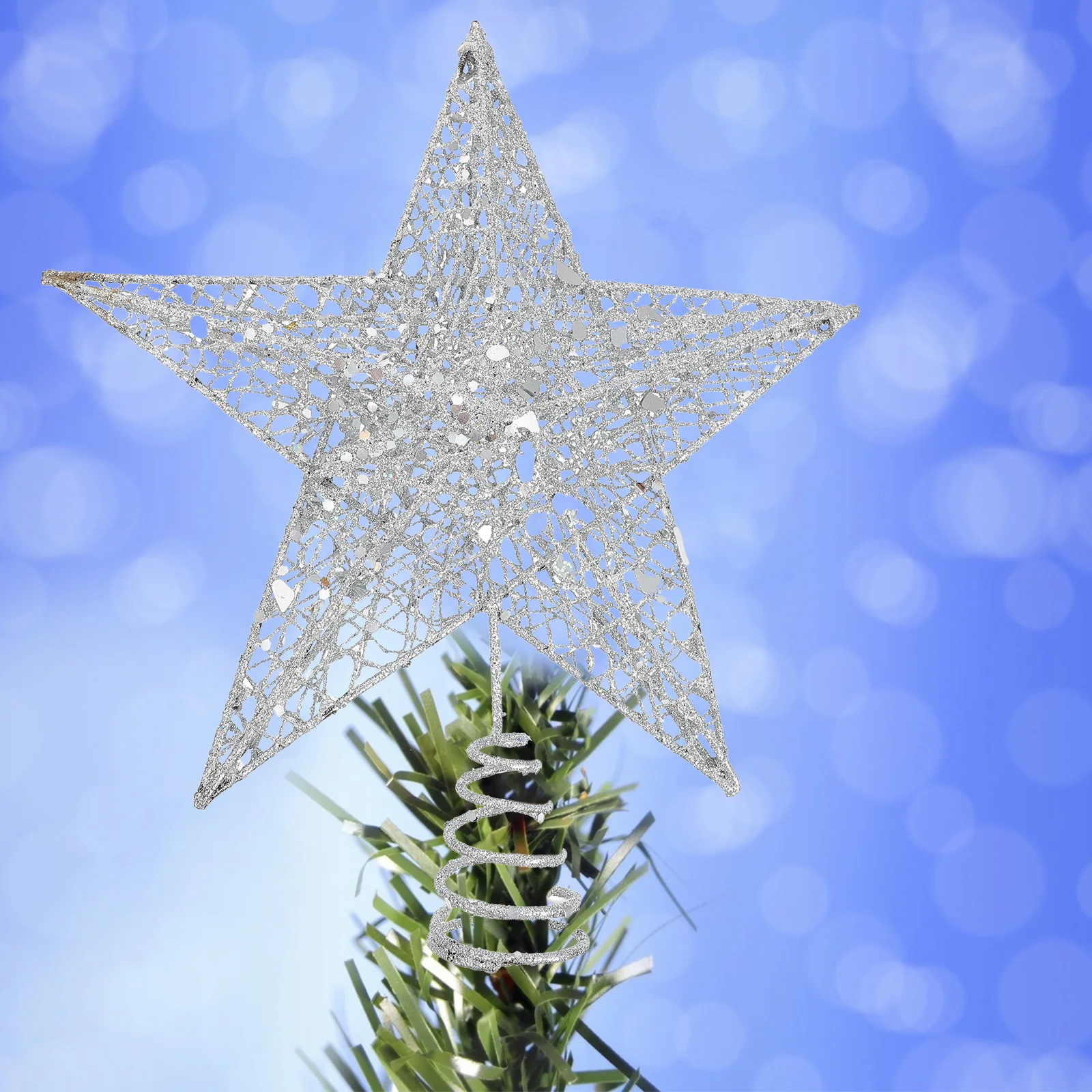 

1Set Lighted Star Tree Topper Christmas Decoration Five-Pointed Festive Atmosphere Christmas Treetop Decor