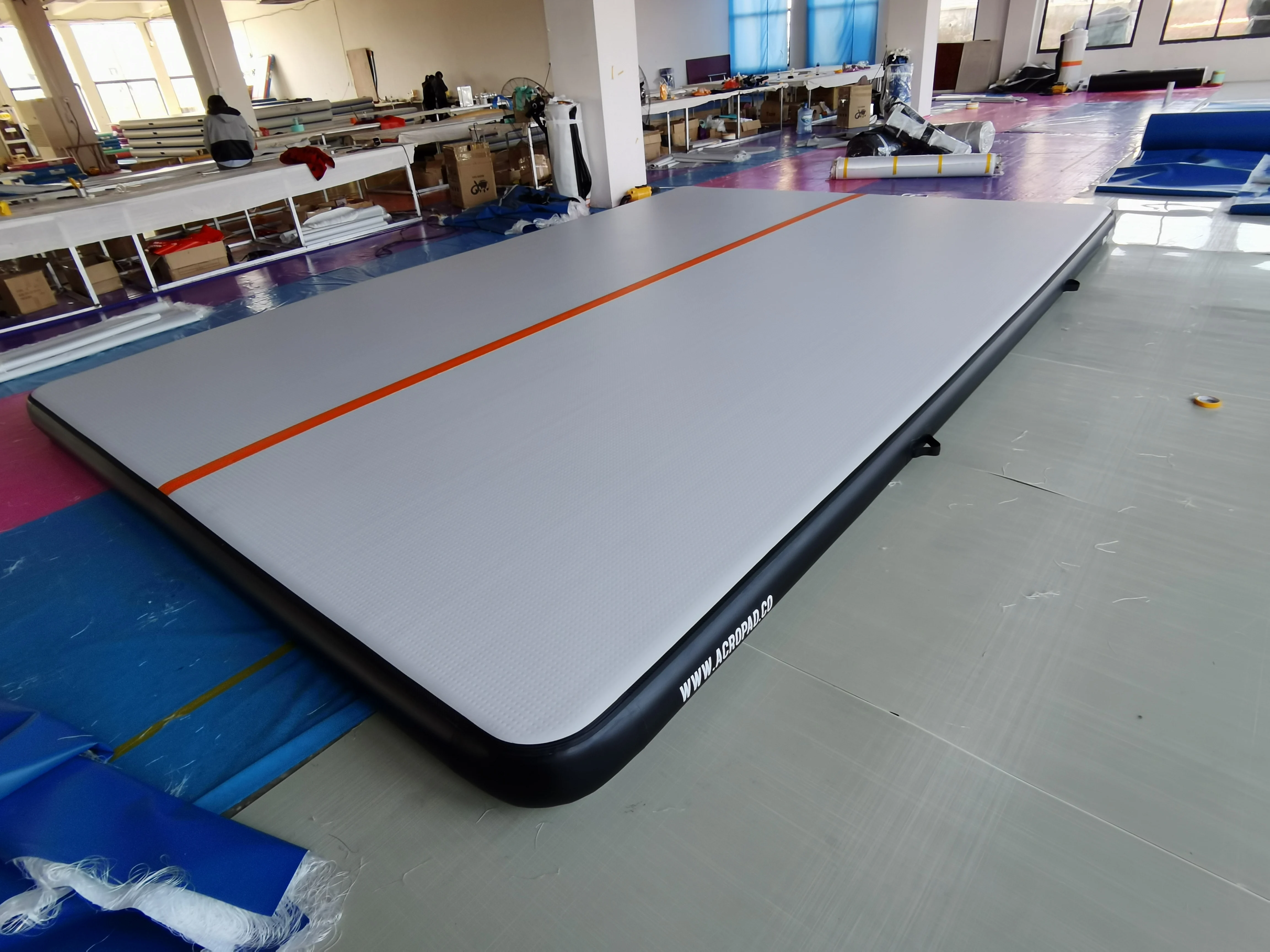 Высококачественный настраиваемый надувной коврик для батута DWF, мягкая детская платформа, надувной коврик для гимнастики, коврик для йоги