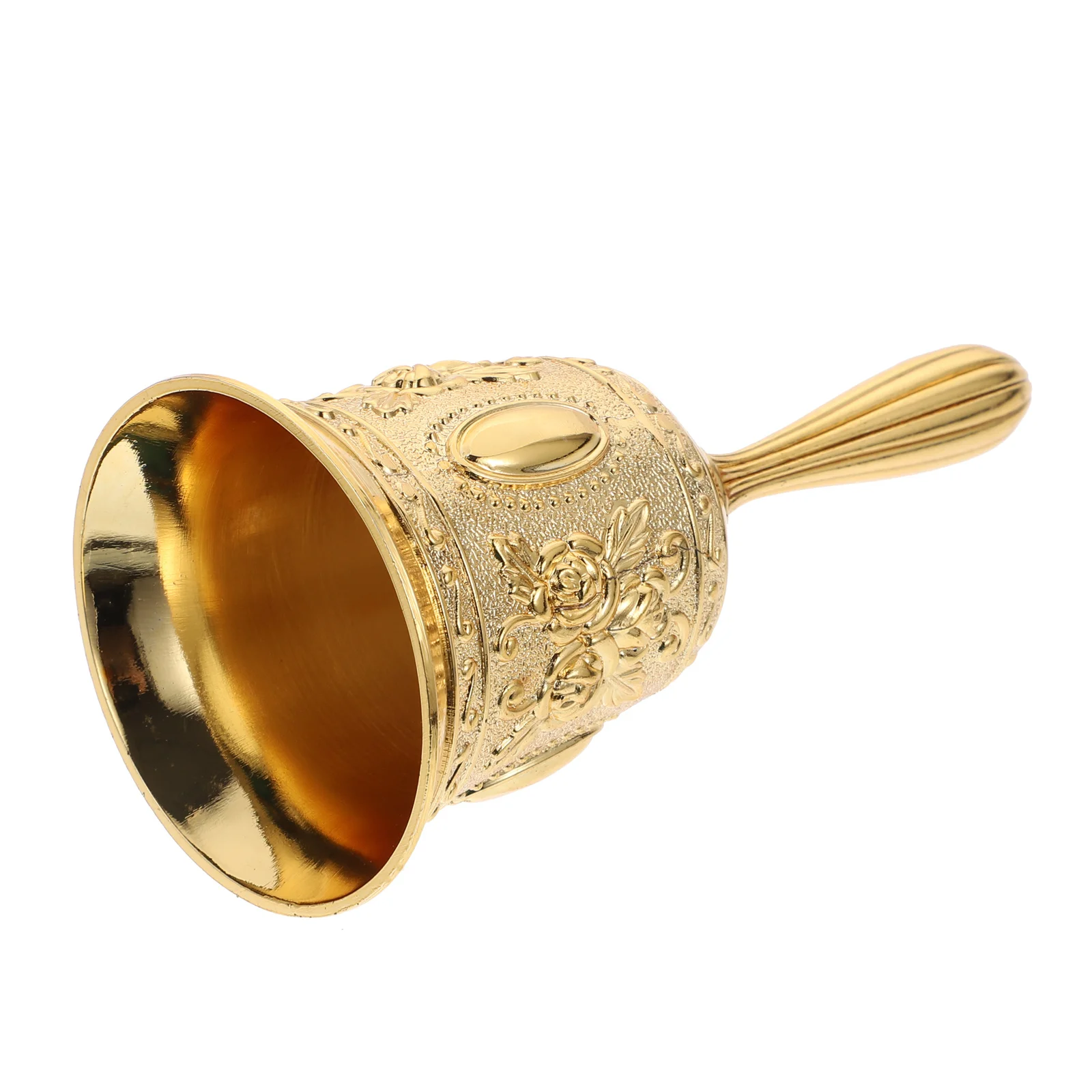 1 قطعة جرس اليد الرجعية سبائك الزنك نمط خمر لمطعم مكافحة الاستقبال خدمة جرس الاتصال سطح المكتب الديكور #3