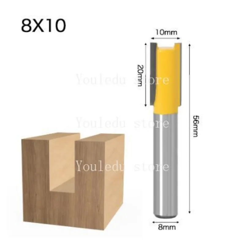 8mm Shank Wood Straight Knife Corner Router Bit Trimmer Cleaning Flush Milling Cutter Edge Woodworking Bit